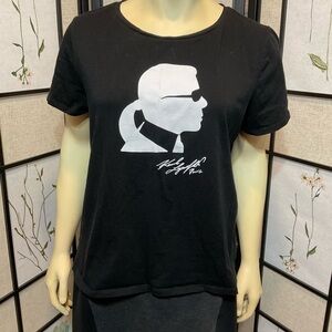 KARL Lagerfeld of Paris Autograph Novelty Tee